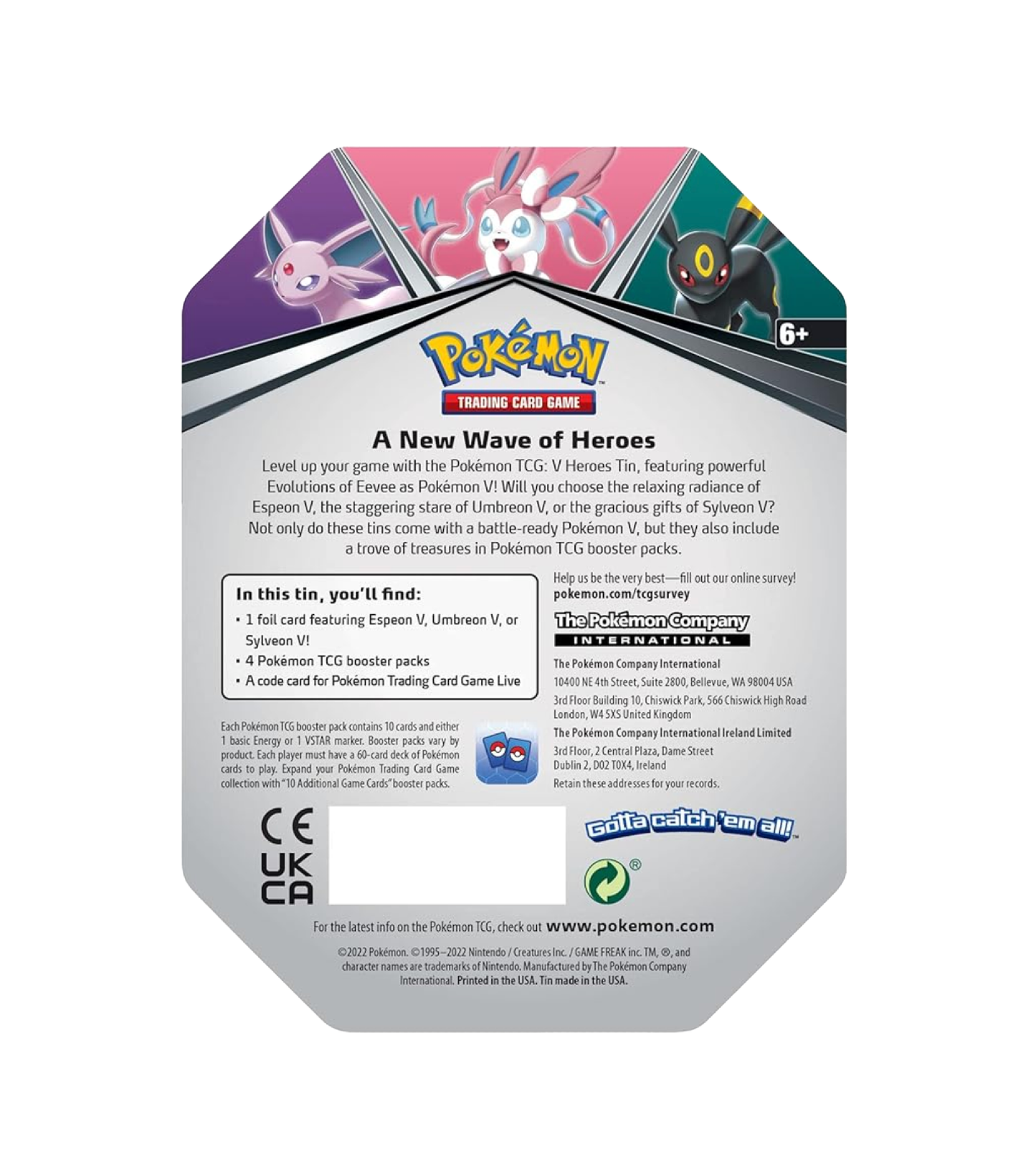 Pokémon Sylveon V Tin Heroes